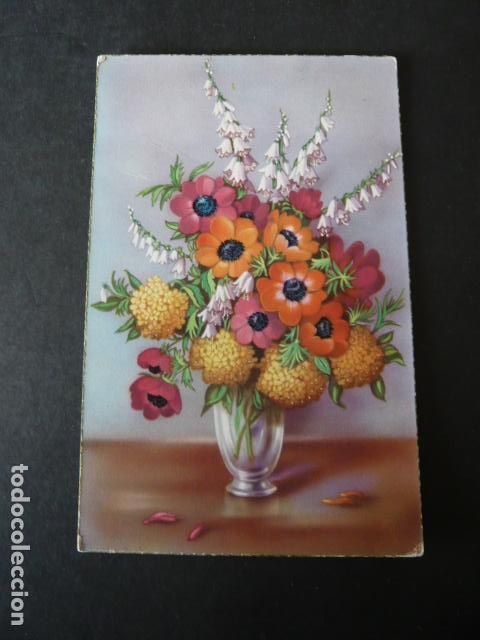 Postales: JARRON CON FLORES POSTAL - Foto 1