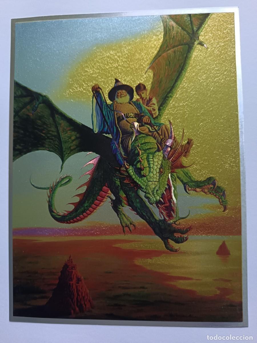 Postales: POSTALES TIPO FLUORESCENTES. 3 POSTALES TEM&Aacute;TICA DRAGONES - Foto 1