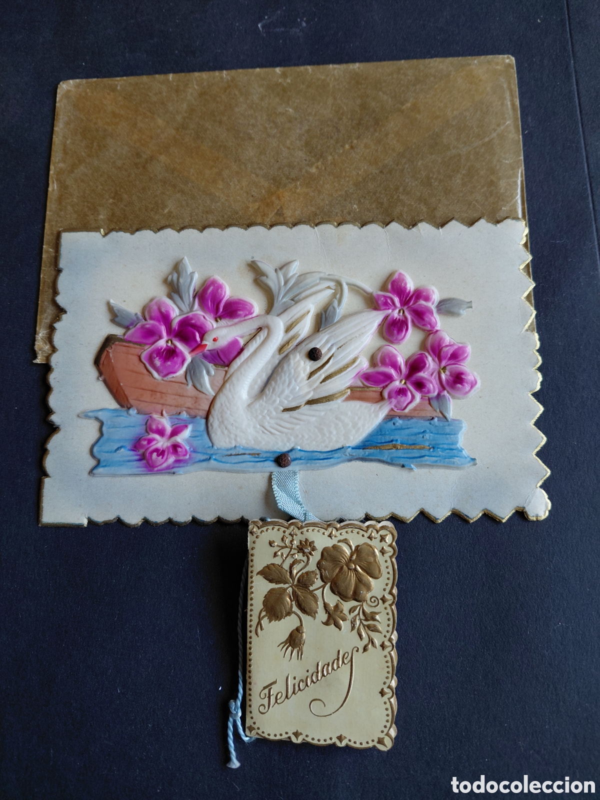 Postales: ANTIGUA POSTAL CON RELIEVE EN CELULOIDE-MARGARA- 1941 - Foto 2