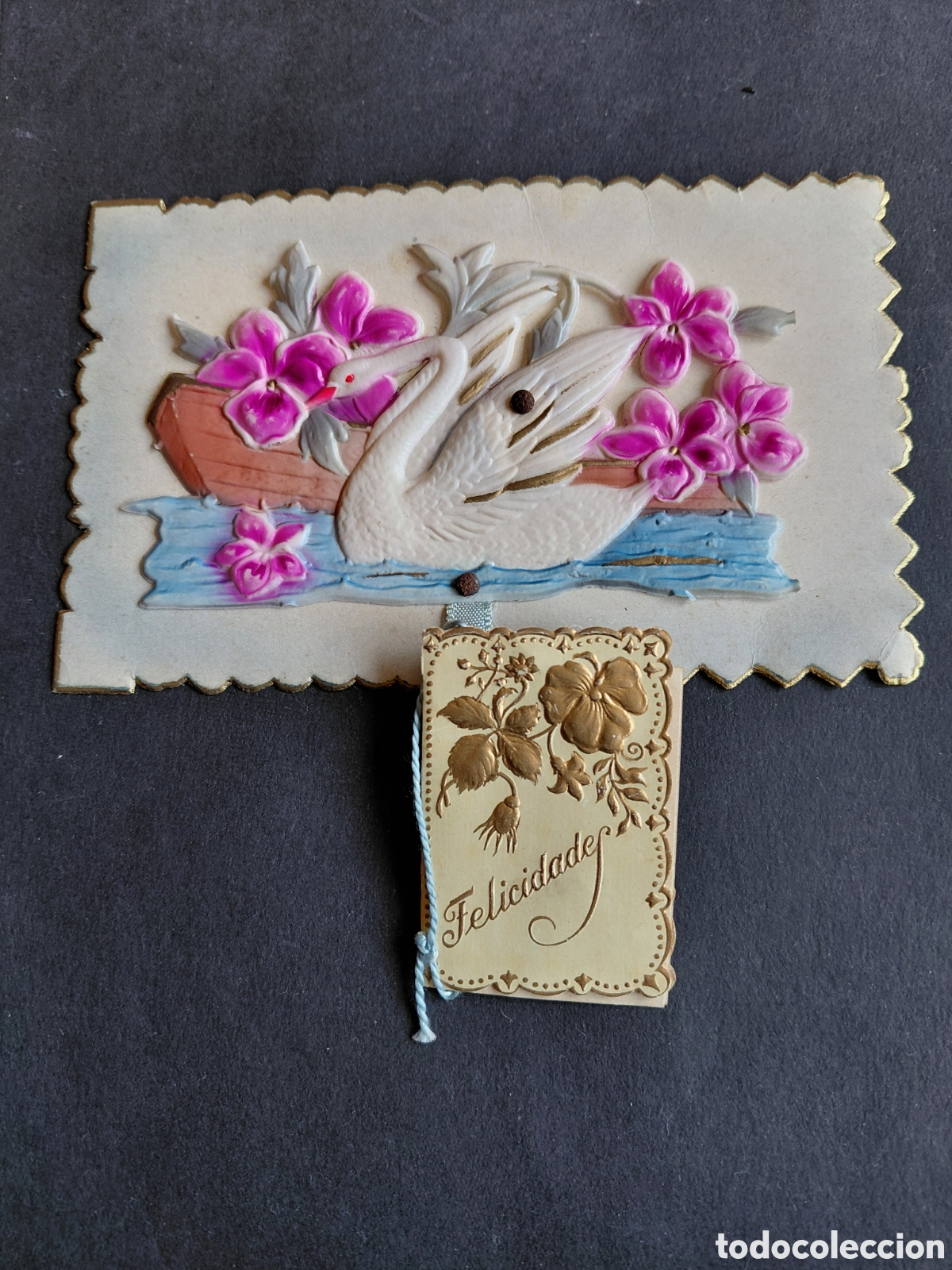 Postales: ANTIGUA POSTAL CON RELIEVE EN CELULOIDE-MARGARA- 1941 - Foto 1
