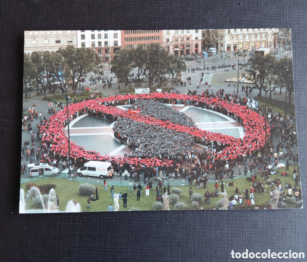 Postales: POSTAL NO A LA GUERRA-PLA&Ccedil;A CATALUNYA- BARCELONA -2003- CATALUNYA PER IRAK
