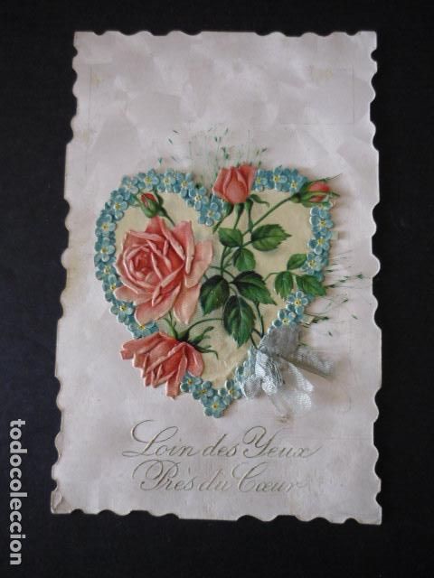 Postales: POSTAL FLORES APLICADAS - Foto 1