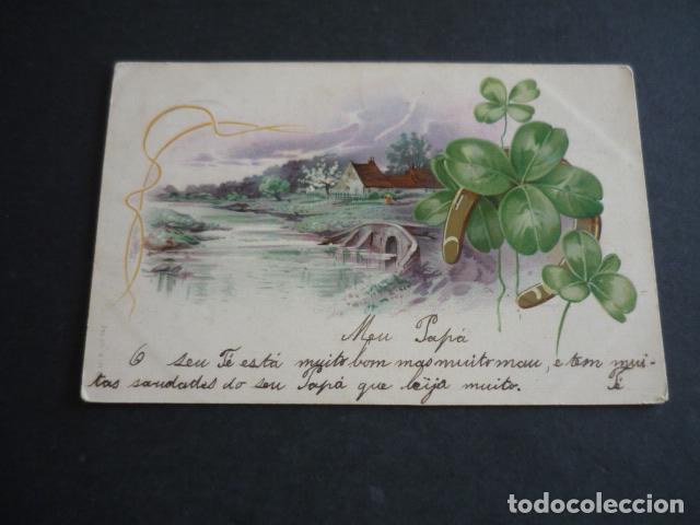 Postales: PAISAJE Y TREBOLES POSTAL