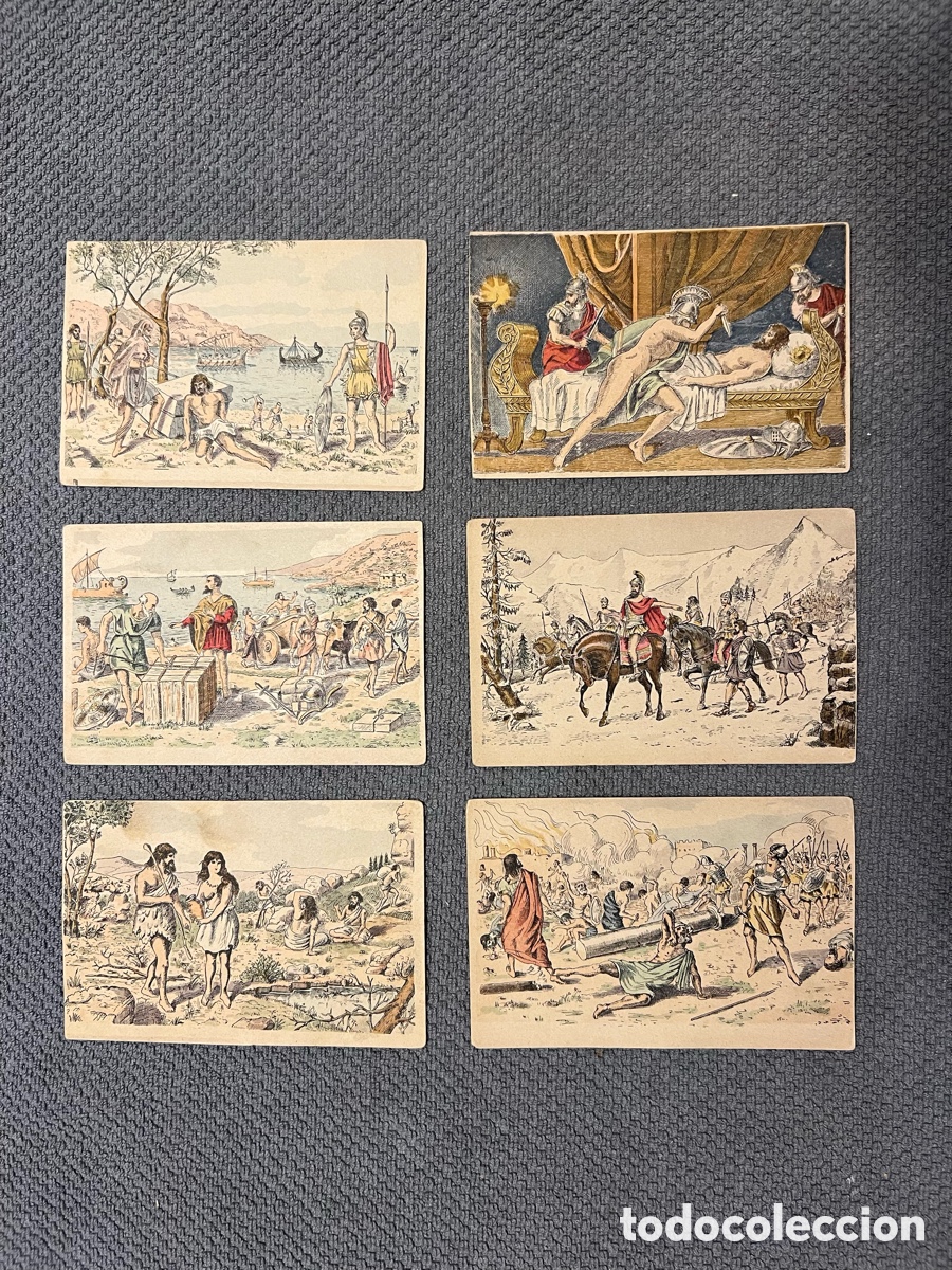 Postales: Suc de Hernando, editorial madrile&ntilde;a fundada en 1828 HISTORIA DE ESPA&Ntilde;A Serie I (6) postales