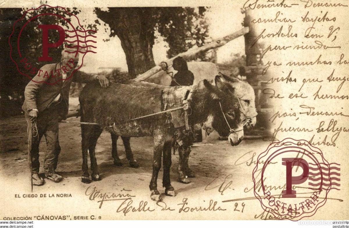 Postales: COLECCION CANOVAS, SERIE C N&ordm; 9 EL CIEGO DE LA NORIA.
