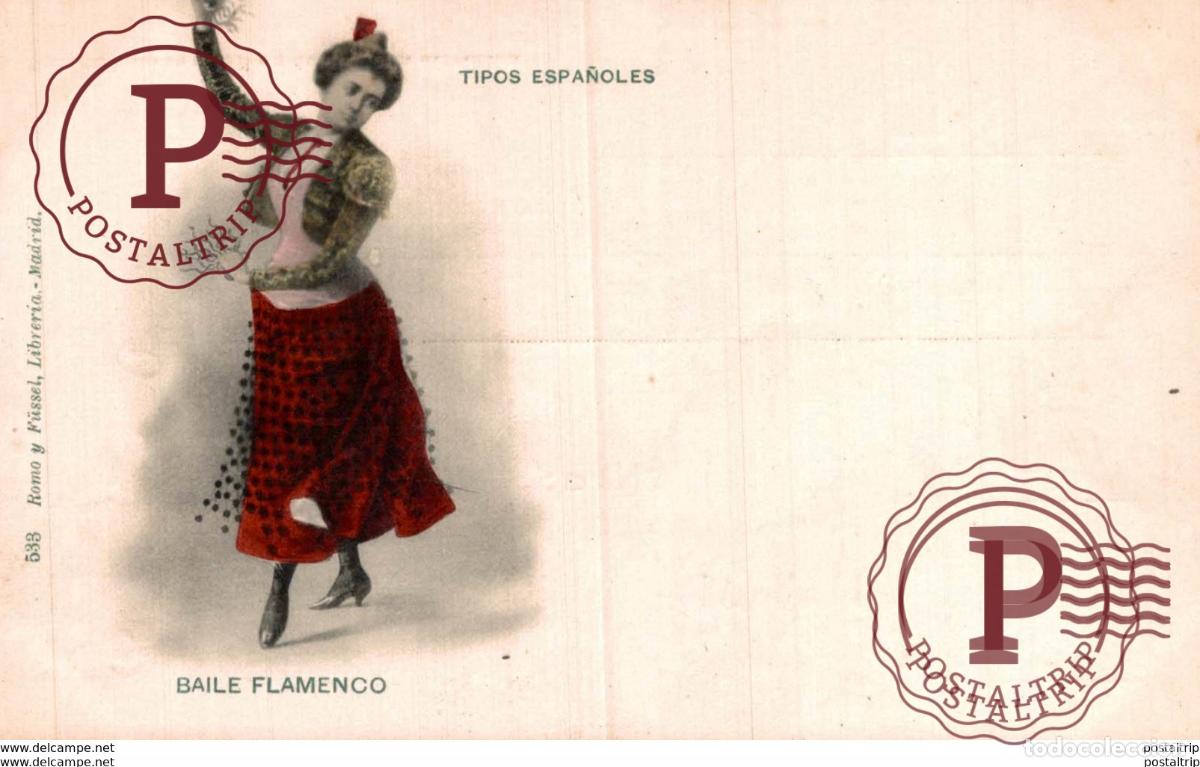 Cartes Postales: TIPOS ESPA&Ntilde;OLES. BAILE FLAMENCO