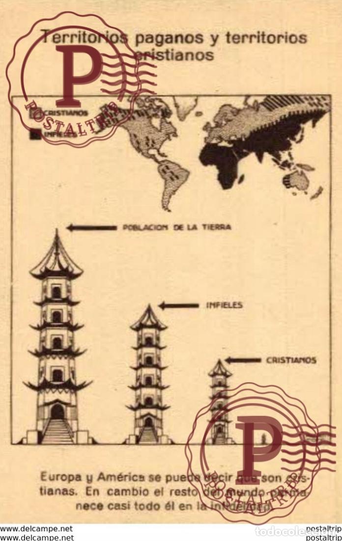 Cartes Postales: ESPA&Ntilde;A. EXPOSICION MISIONAL ESPA&Ntilde;OLA. - TERRITORIOS PAGANOS Y TERRITORIOS CRISTIANOS