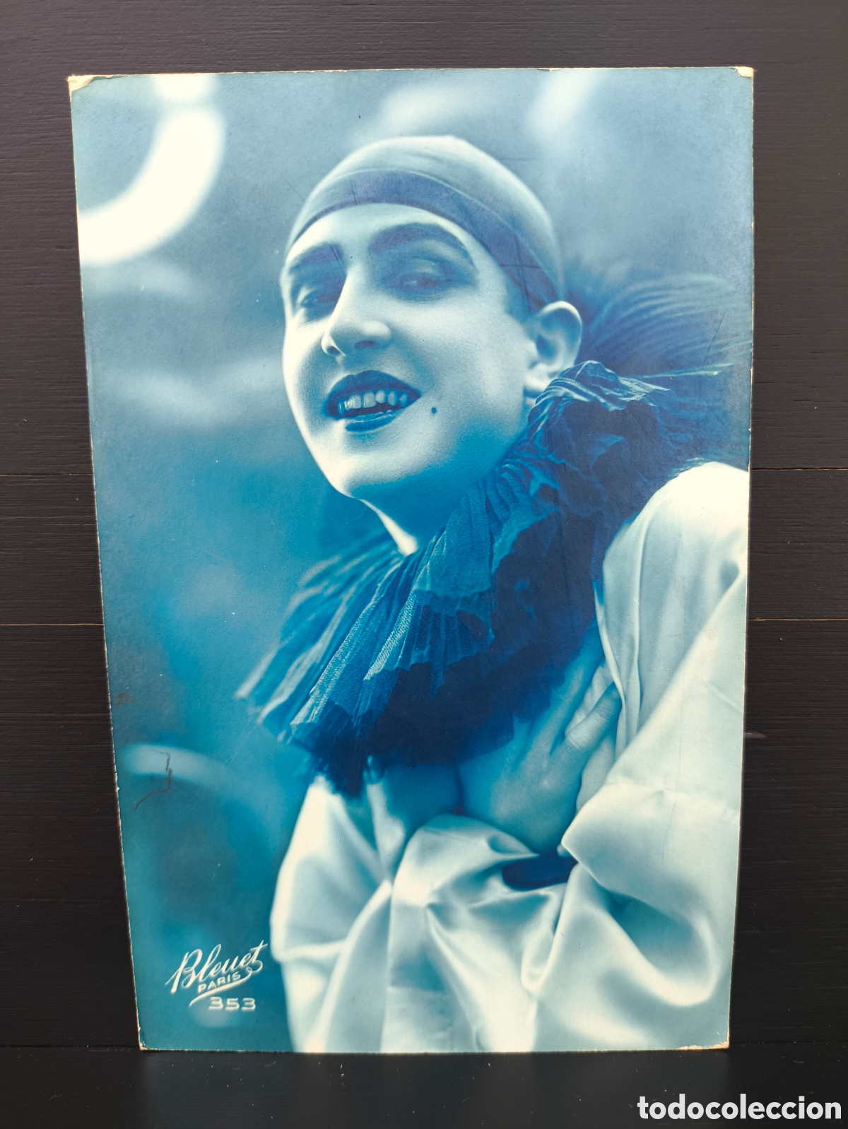 Postales: Antigua postal fotogr&aacute;fica retrato personaje teatro Pierrot arlequ&iacute;n payaso