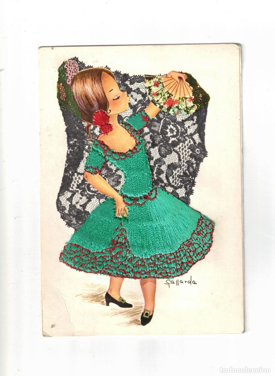 Postales: POSTAL BORDADA. GALLARDA