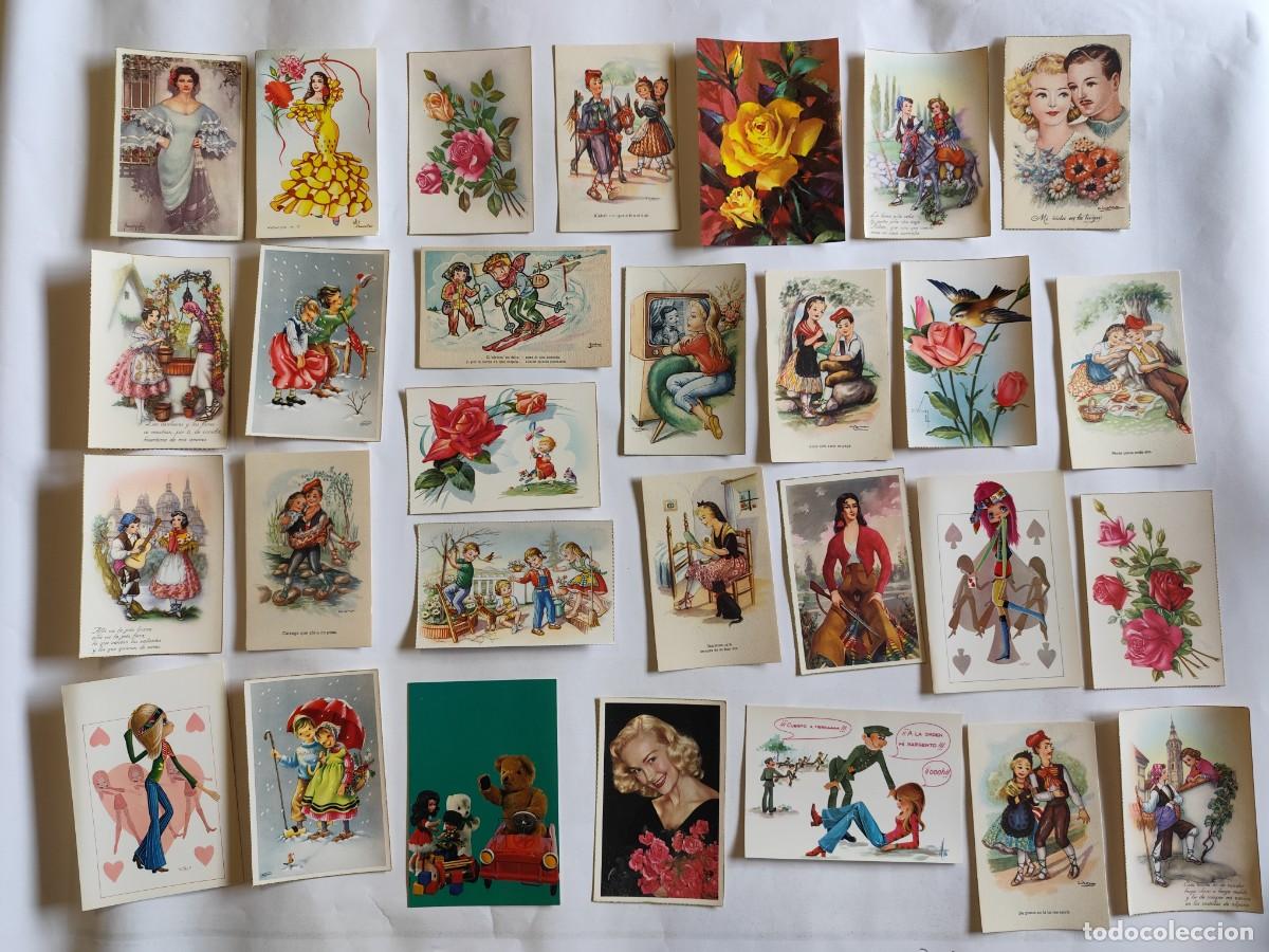 Postales: 169 BONITAS POSTALES NI&Ntilde;OS, MUJERES, FOLKLORE, JUGUETES, FLORES, ROMANTICAS, NAVIDAD, A&Ntilde;OS 60-70