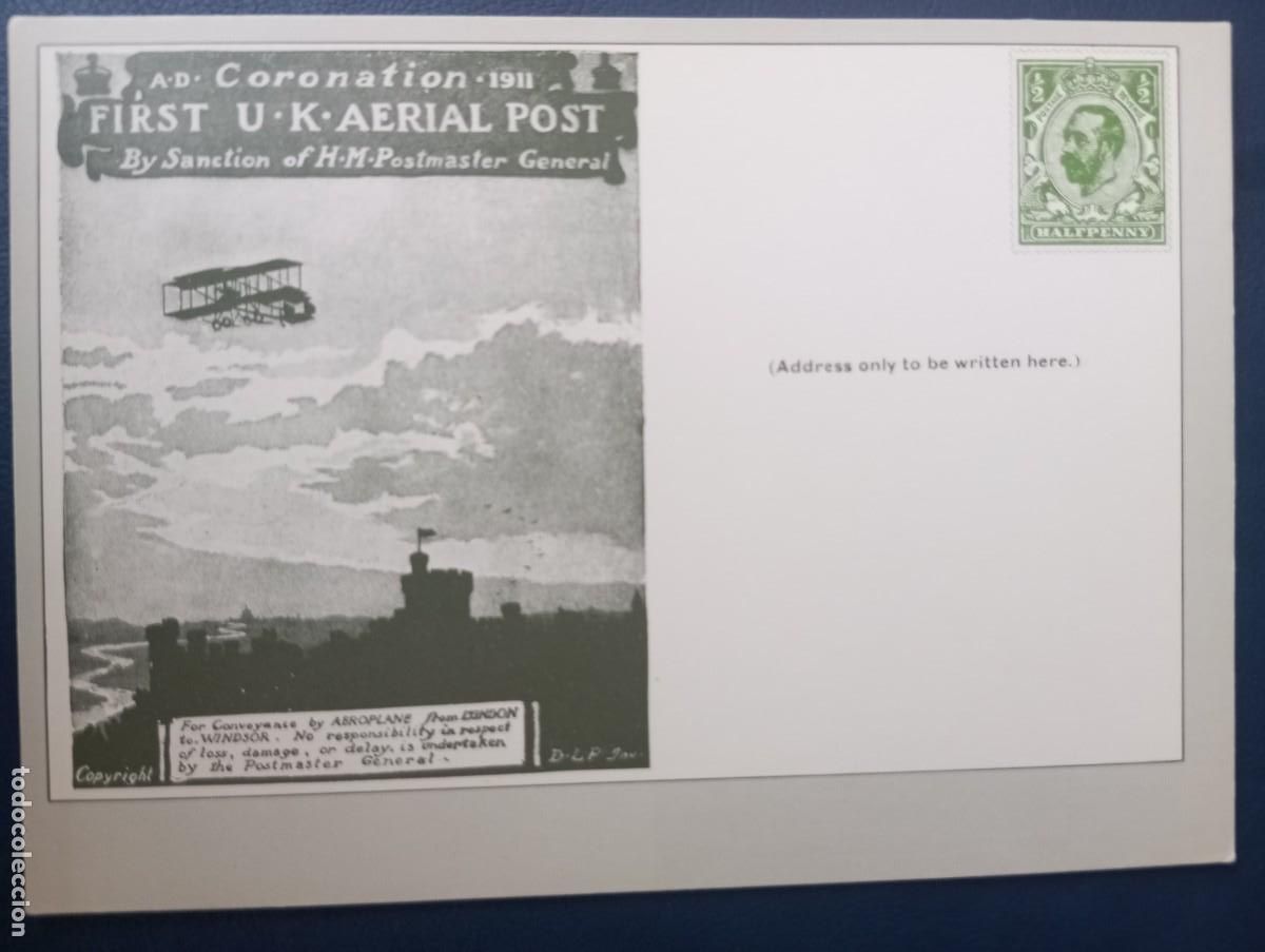 Postales: POSTAL INGLESA CON LA REPRODUCCI&Oacute;N DE UN ENTERO POSTAL DE 1911 SIN CIRCULAR