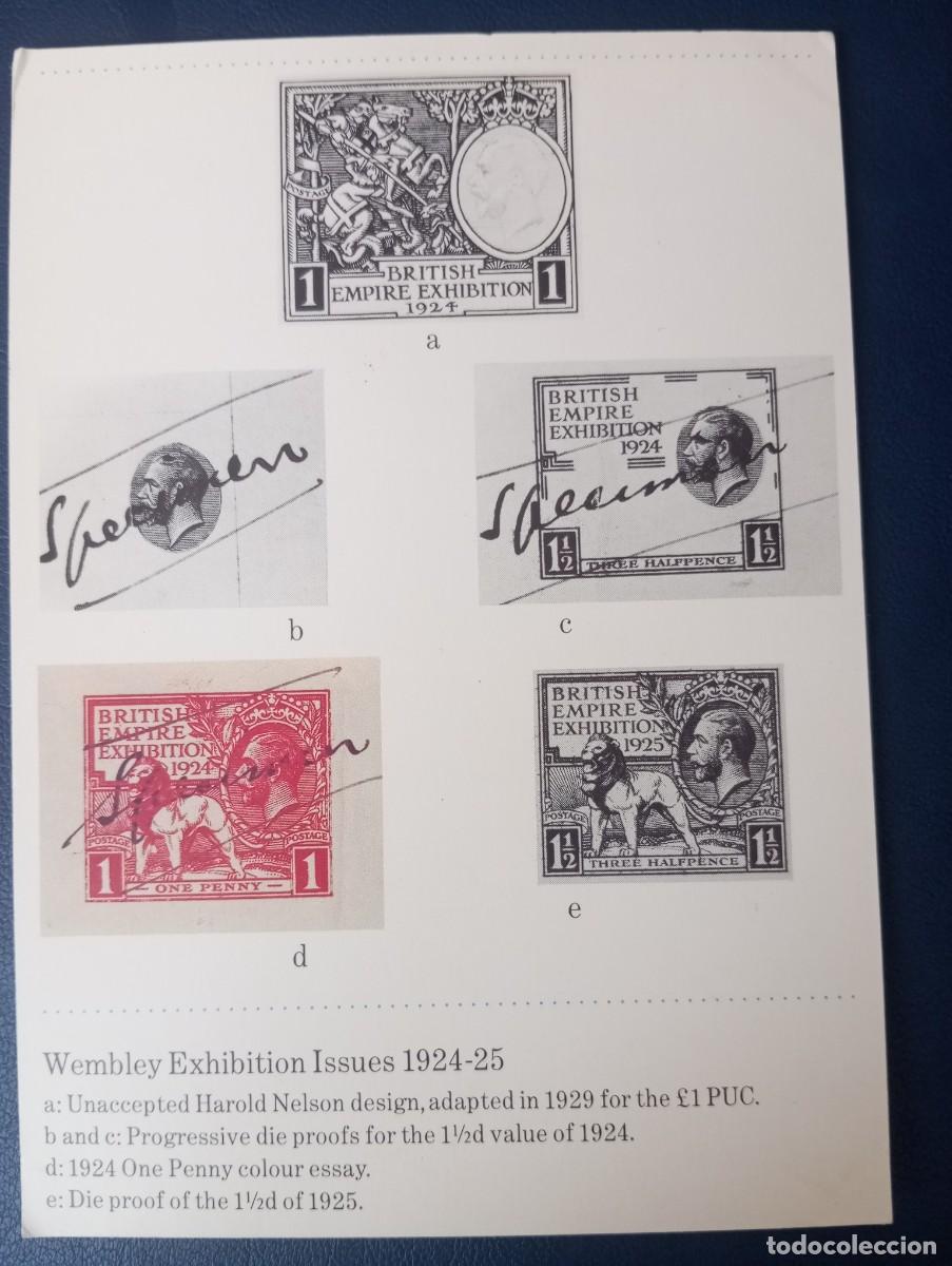 Postales: POSTAL INGLESA CON LA REPRODUCCI&Oacute;N DE LAS PRUEBAS DEL SELLO DE 1924.SIN CIRCULAR