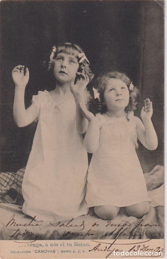 Postales: ANTIGUA POSTAL VENGA, &Aacute; NOS EL TU REINO &ndash; COLECCION CANOVAS, SERIE J. J.3 &ndash; CIRCULADA 1903