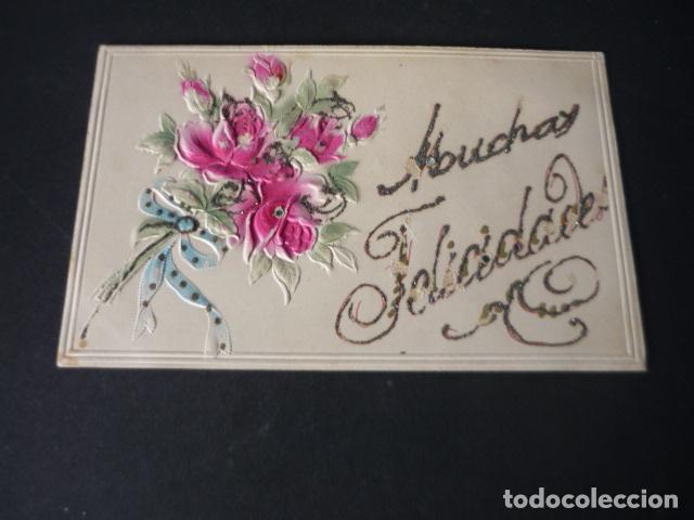 Postcards: FLORES EN RELIEVE POSTAL