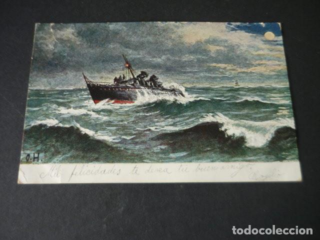 Postais: BARCO EN EL MAR POSTAL
