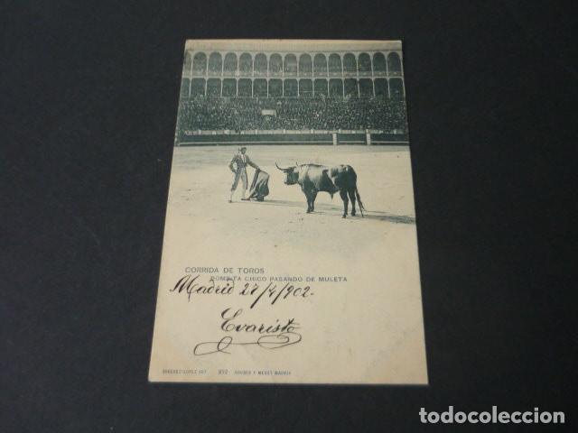 Postkarten: CORRIDA DE TOROS BOMBITA CHICO PASANDO DE MULETA POSTAL HAUSER Y MENET SIN DIVIDIR