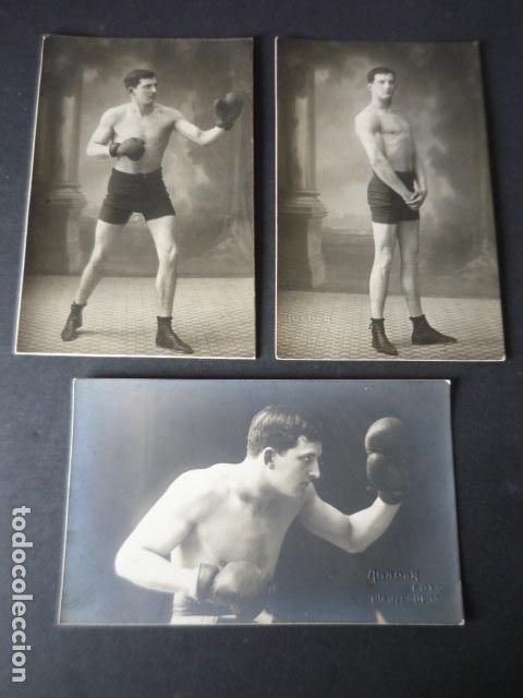 Postkarten: BOXEADOR PUGILISTA 3 POSTALES FOTOGRAFICAS AMADOR FOTOGRAFO MADRID