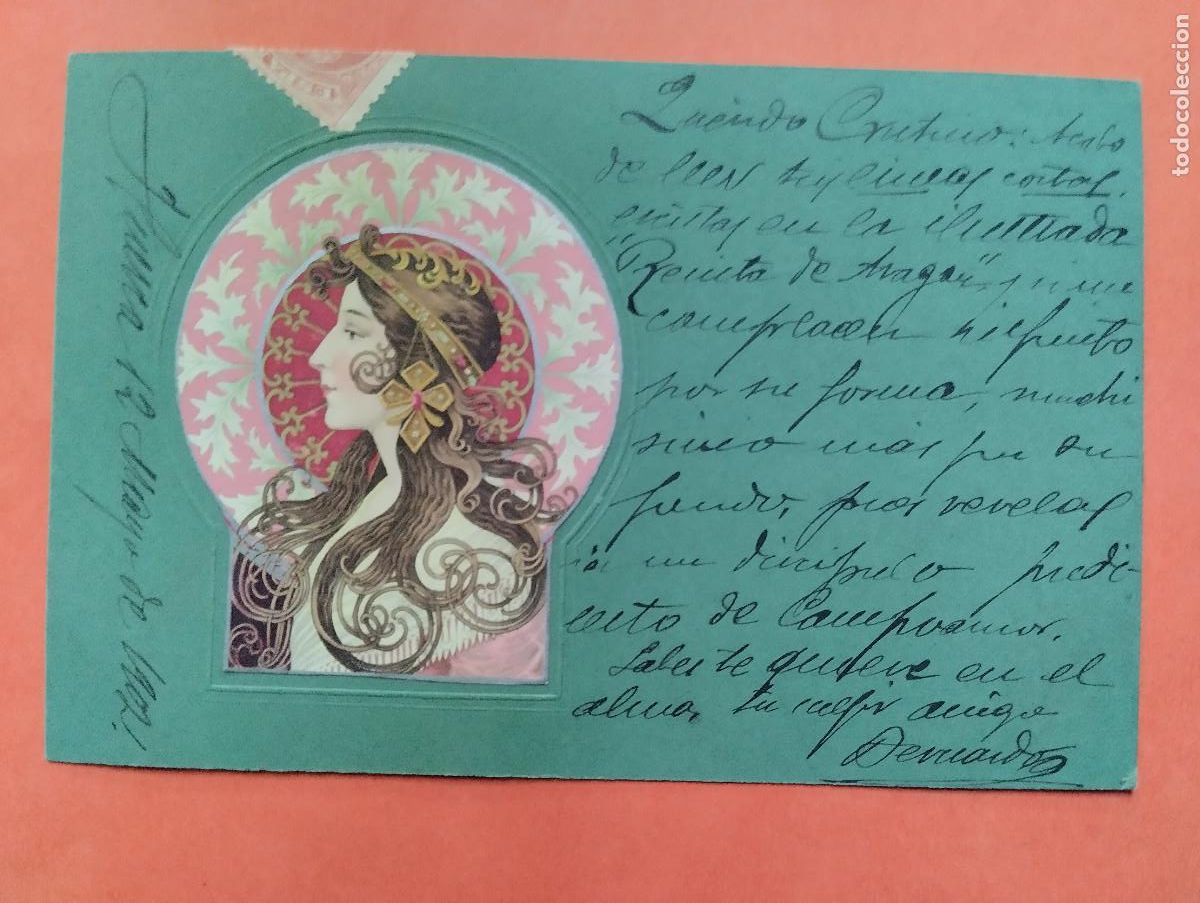 Postcards: JHR - POSTAL. MODERNISTA..AL POETA HUESCA CRISTINO GASOS SAMITIER VER DESCRIPCION