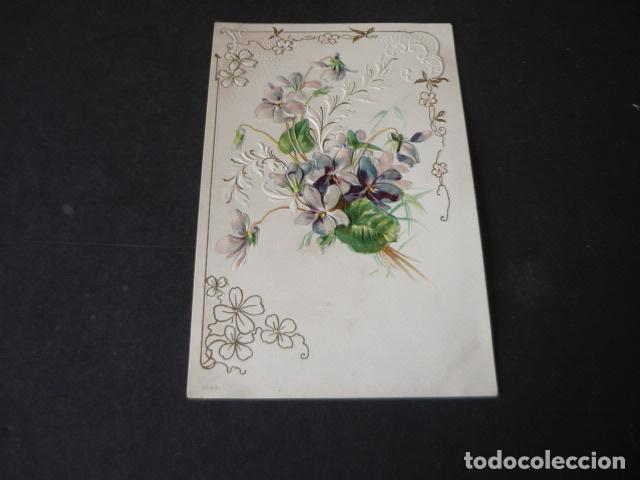 Postais: RAMO DE VIOLETAS POSTAL EN RELIEVE