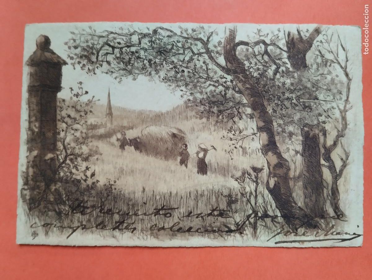 Postkarten: JHR - POSTAL. PAISAJE..AL POETA HUESCA CRISTINO GASOS SAMITIER VER DESCRIPCION