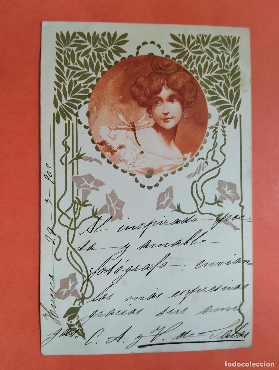 Cartoline: JHR - POSTAL MODERNISTA. AL POETA HUESCA CRISTINO GASOS SAMITIER VER DESCRIPCION