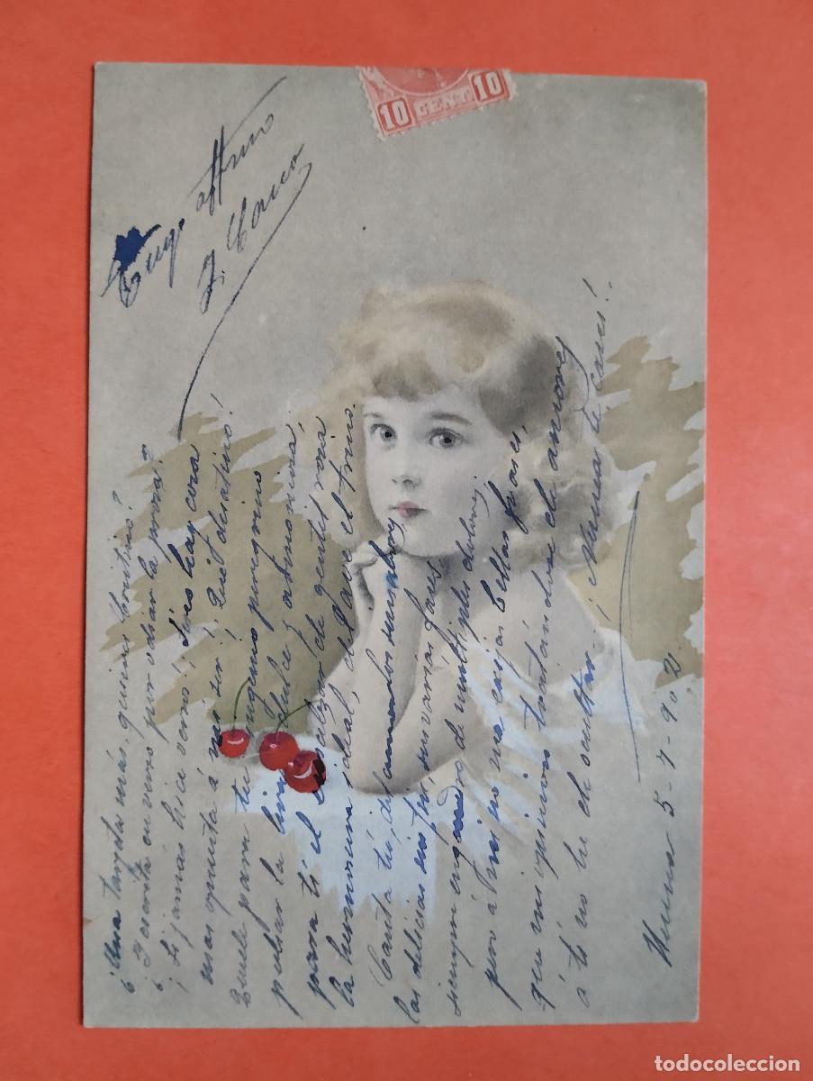 Cartoline: JHR - POSTAL M. M. VIENNE. NI&Ntilde;A . AL POETA HUESCA CRISTINO GASOS SAMITIER VER DESCRIPCION