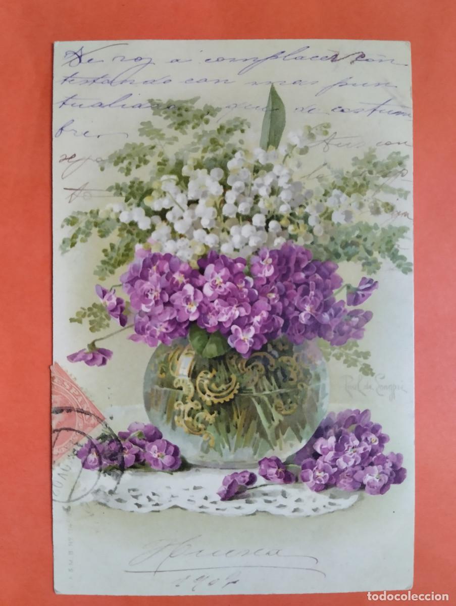 Cartoline: JHR - POSTAL FLORES.. AL POETA HUESCA CRISTINO GASOS SAMITIER VER DESCRIPCION