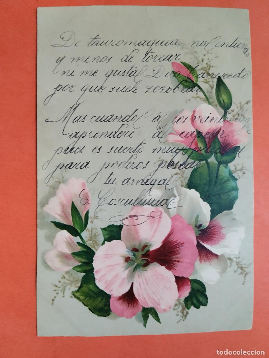 Cartoline: JHR - POSTAL FLORES. . AL POETA HUESCA CRISTINO GASOS SAMITIER VER DESCRIPCION