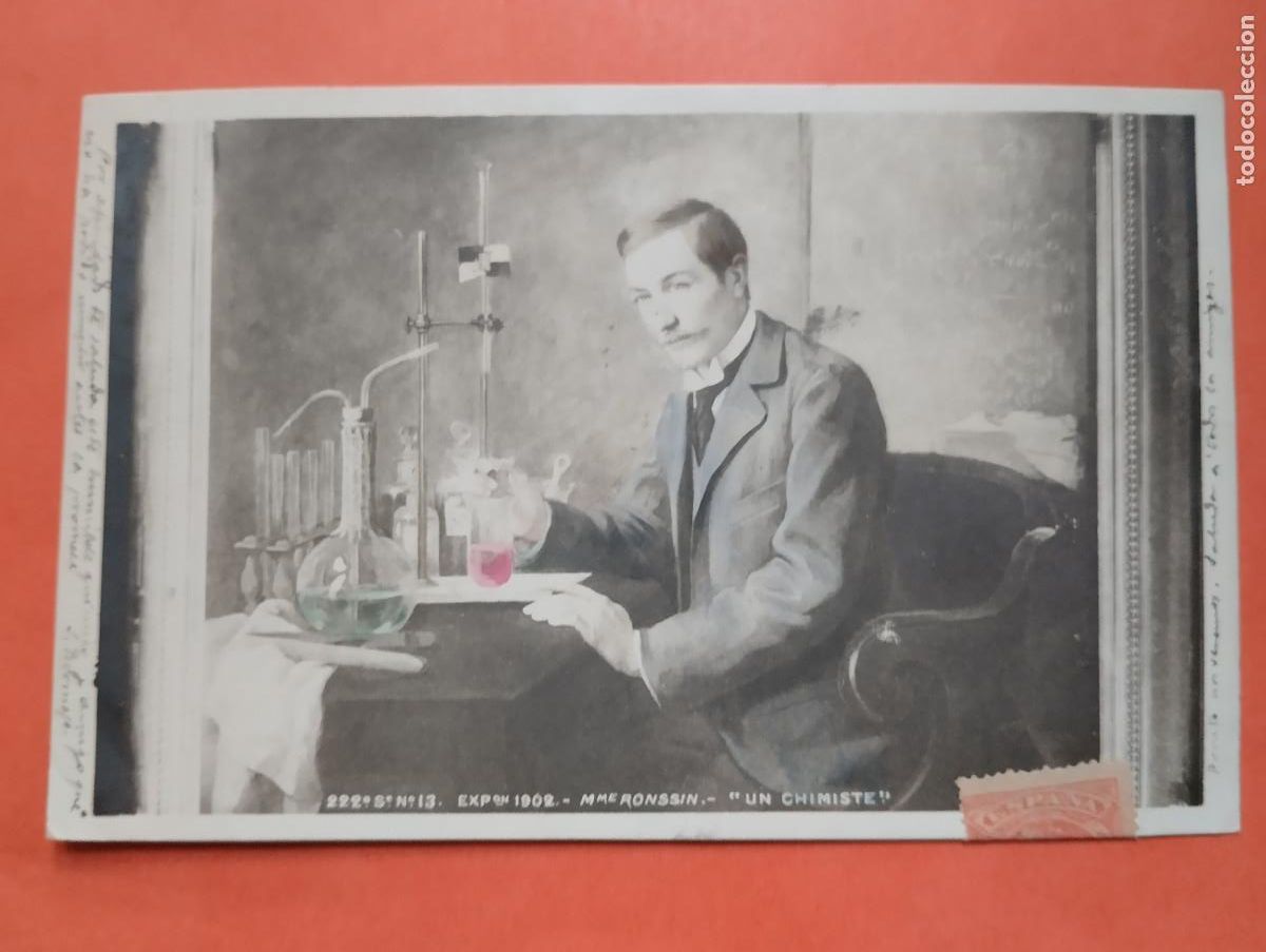 Postkarten: JHR - POSTAL RONSSIN, UN CHIMISTE. . AL POETA HUESCA CRISTINO GASOS SAMITIER VER DESCRIPCION