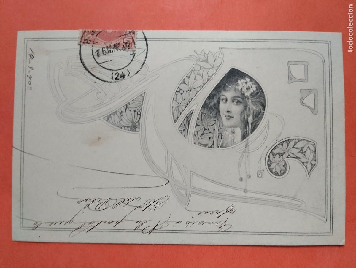 Postais: JHR - POSTAL MODERNISTA M. M. VIENNE.. AL POETA HUESCA CRISTINO GASOS SAMITIER VER DESCRIPCION