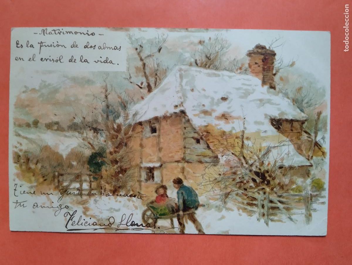 Postcards: JHR - POSTAL PAISAJE.. AL POETA HUESCA CRISTINO GASOS SAMITIER VER DESCRIPCION