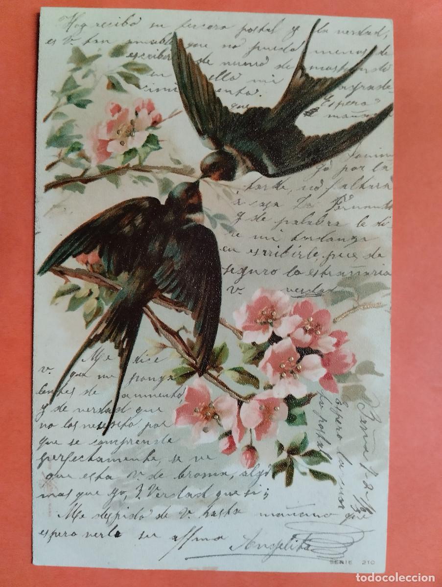Postales: JHR - POSTAL, PAJAROS... AL POETA HUESCA CRISTINO GASOS SAMITIER VER DESCRIPCION