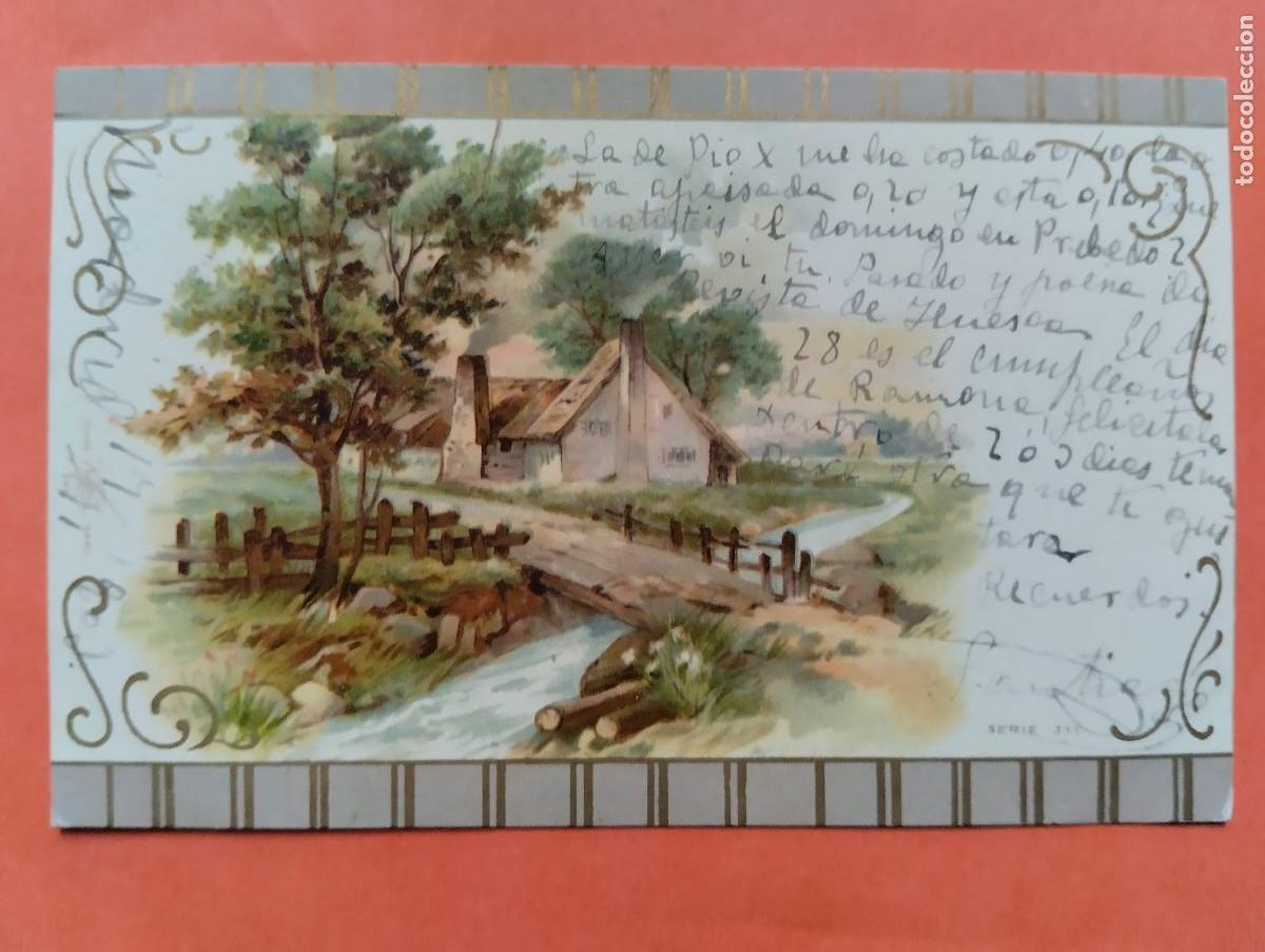 Postcards: JHR - POSTAL PAISAJE. AL POETA HUESCA CRISTINO GASOS SAMITIER VER DESCRIPCION