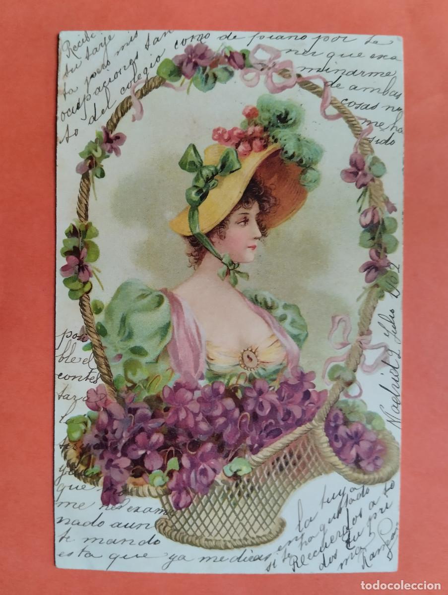 Postkarten: JHR - POSTAL MUJER. AL POETA HUESCA CRISTINO GASOS SAMITIER VER DESCRIPCION
