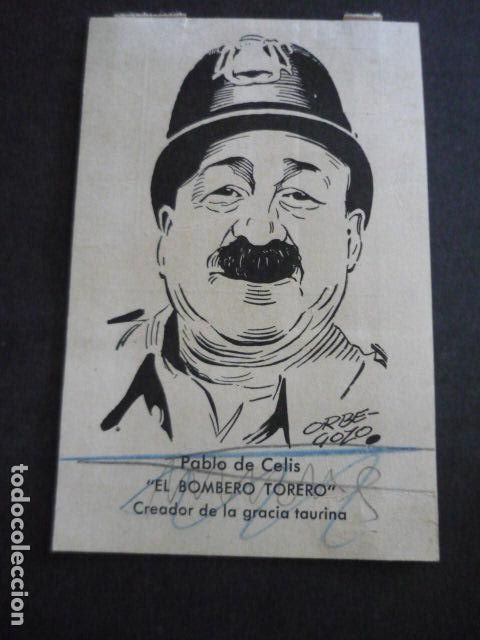 Cartes Postales: BOMBERO TORERO PABLO DE CELIS POSTAL