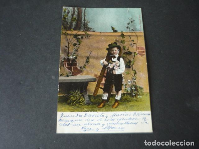 Postkarten: NI&Ntilde;O CON FLORES POSTAL