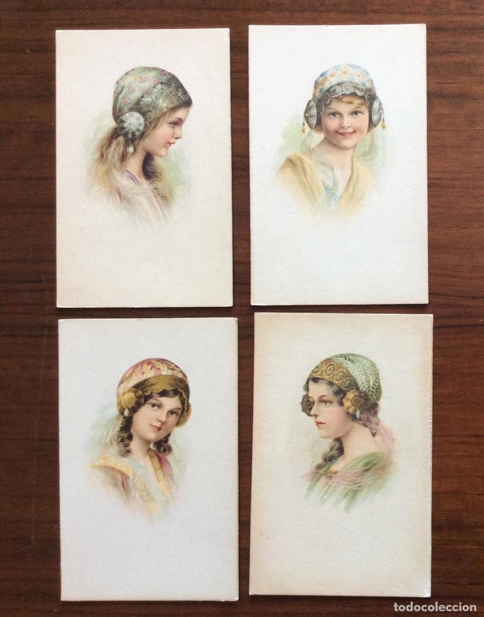 Postales: 4 POSTAL ILUSTRADAS ART NOUVEAU MODERNISTAS WENAU BRABANT SOMBREROS A. STUDENT