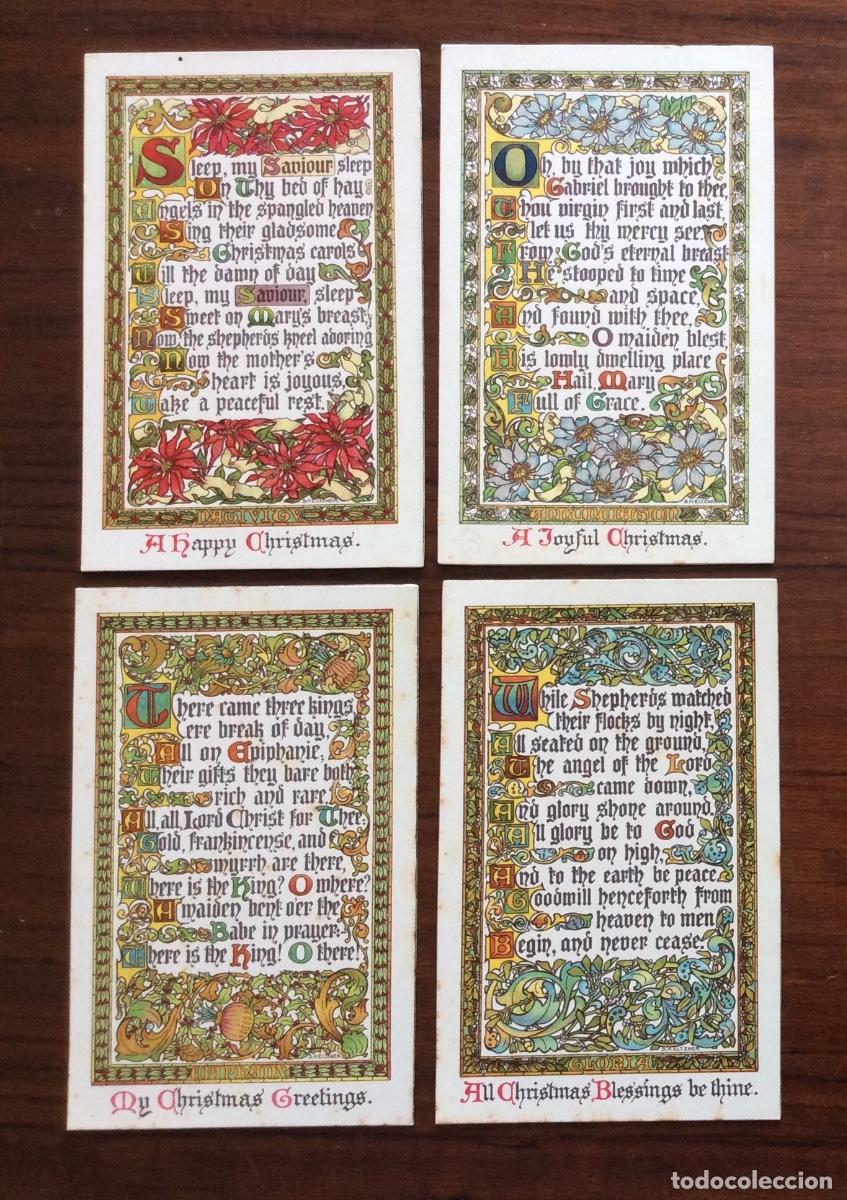 Postales: 4 POSTAL CROMOLITOGRAFICAS ILUSTRADOR S.H. ELTZNER ART NOUVEAU MODERNISTA FELIZ NAVIDAD