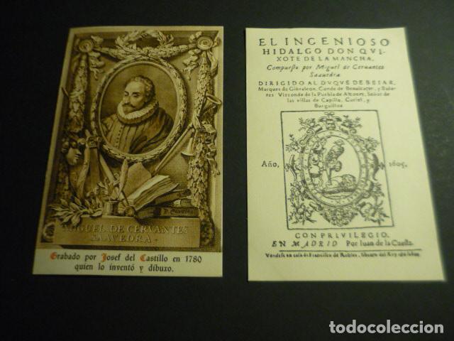 Postales: DON QUIJOTE DE LA MANCHA MIGUEL DE CERVANTES 40 TARJETAS POSTALES PALOMEQUE MADRID H. 1920