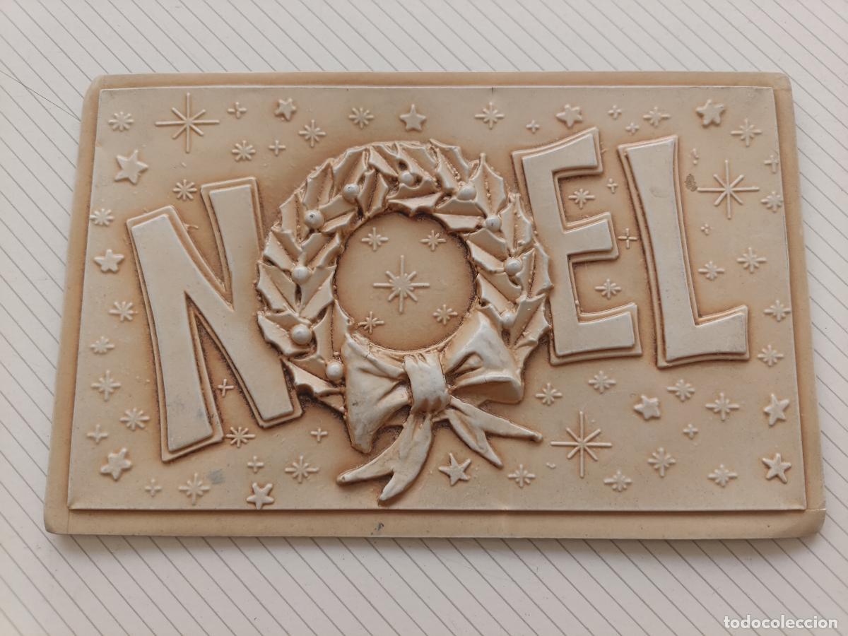 Postales: Noel, Navidad. Postal en relieve de celuloide - Foto 1