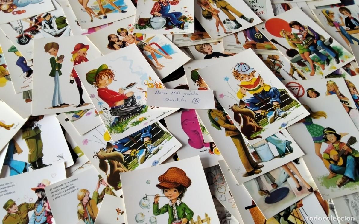 Postales: LOTE DE APROX 100 POSTALES DIVERTIDAS , MUY BONITAS