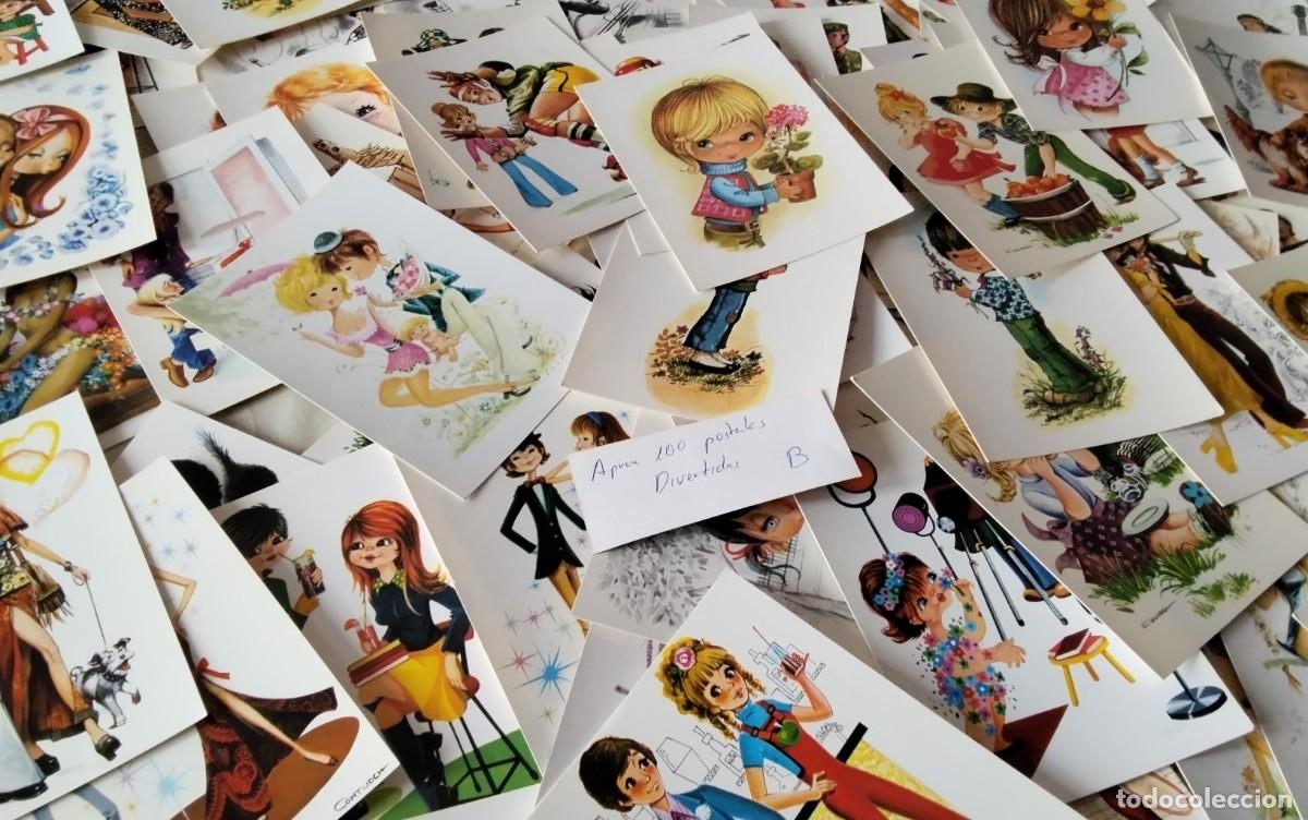 Postales: LOTE DE APROX 100 POSTALES DIVERTIDAS , MUY BONITAS , ALGUNAS CON FIRMA