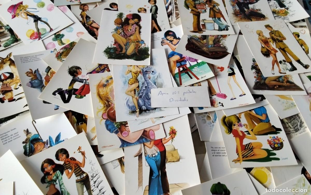 Postales: LOTE DE APROX 100 POSTALES DIVERTIDAS , ALGUNA CON FIRMA DIBUJANTE