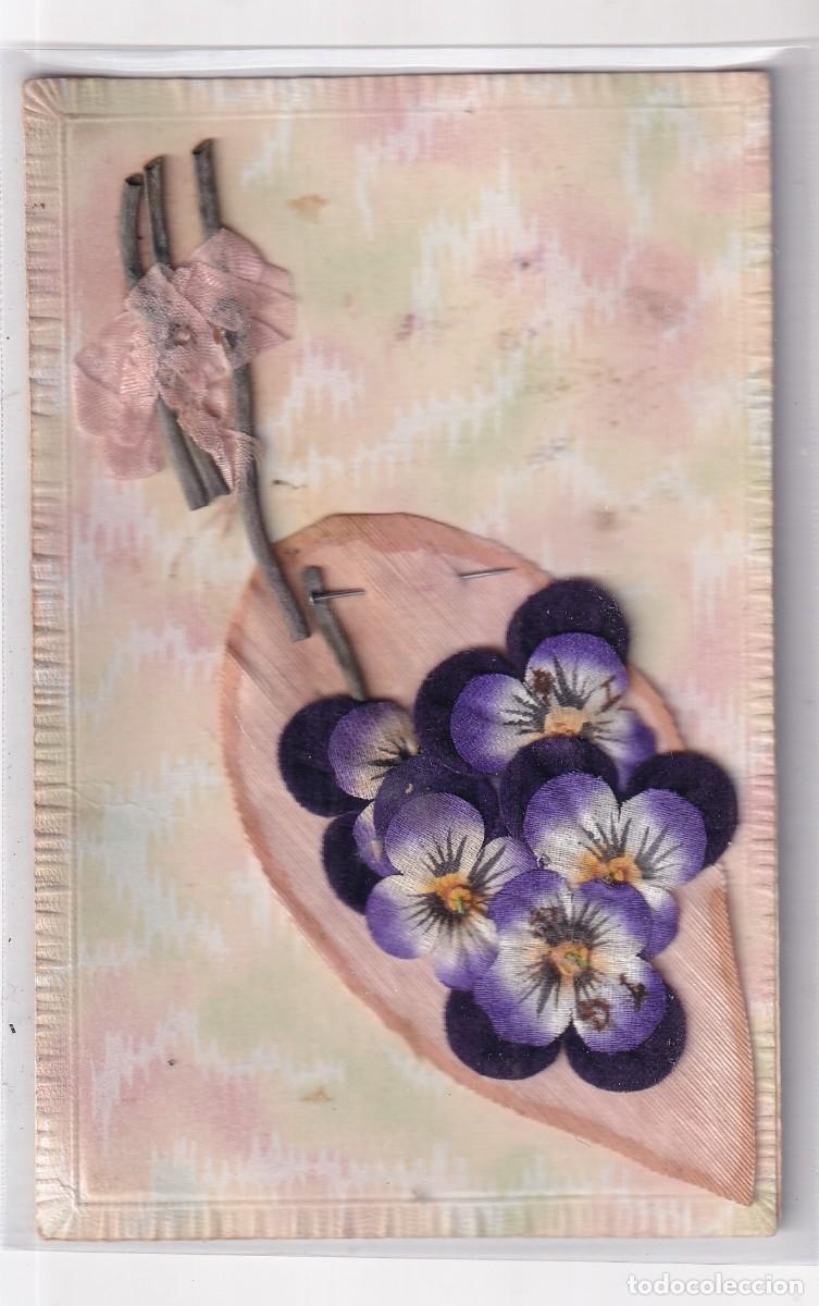 Postales: Preciosa postal en relieve con flores. Escrita en 1907 sin circular. Enviada a Salamanca.