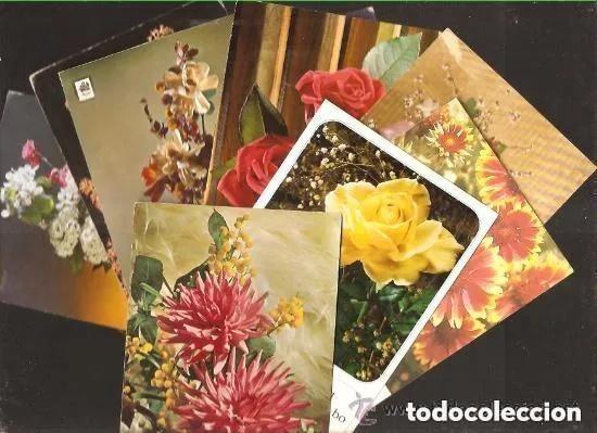 Postales: 10 POSTALES FLORES LOTE --- DIFERENTES