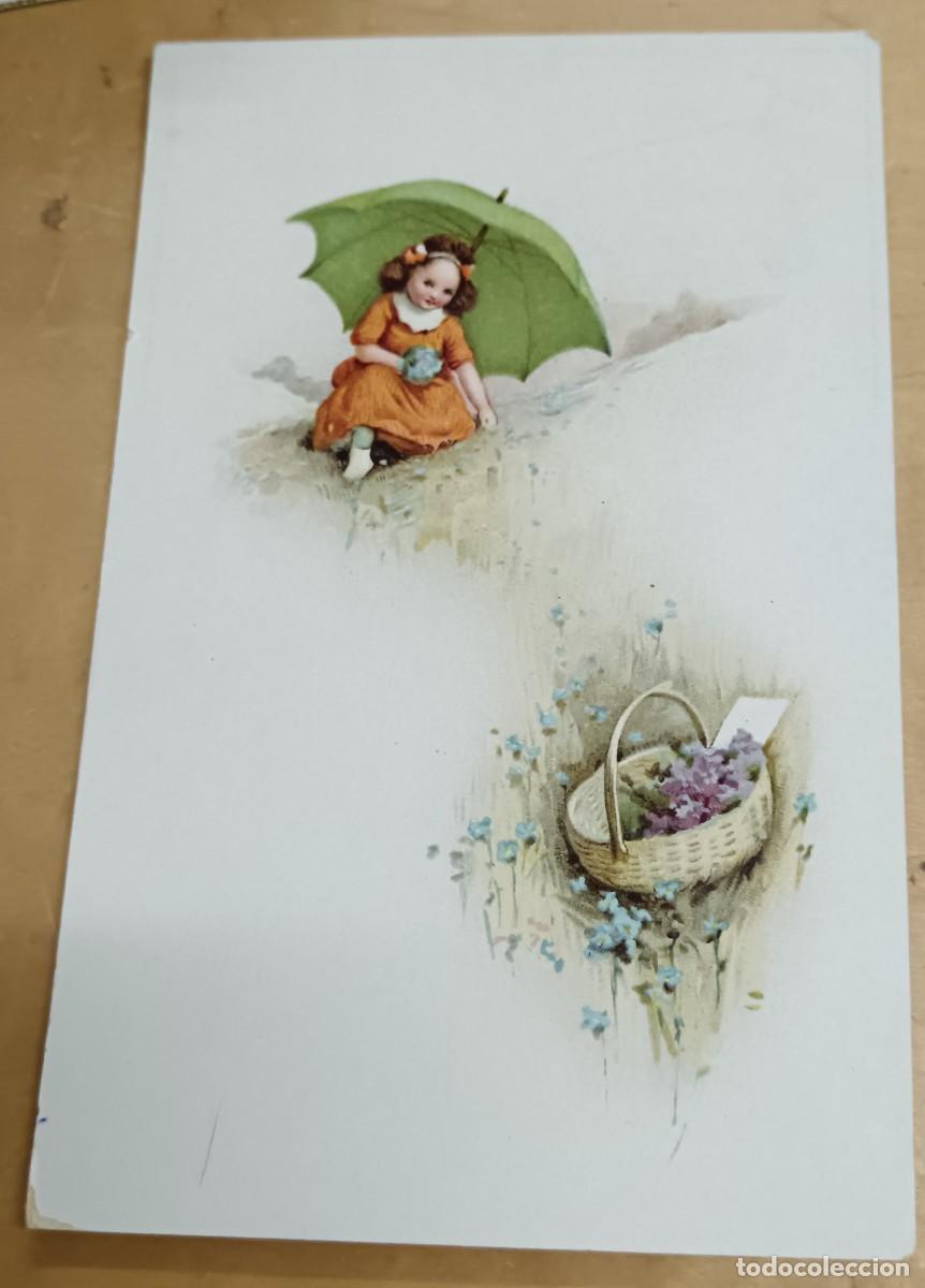 Postales: POSTAL INFANTIL A&Ntilde;O 1914 ESCRITA CIRCULADA 14X9 CM.