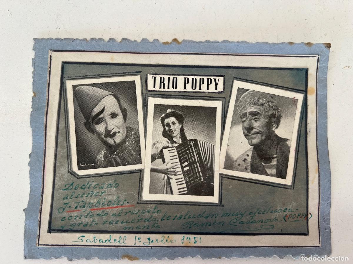 Postales: PAYASOS TRIO POPPY RAMON CASANOVA 1951 SABADELL TARJETA POSTAL CIRCO
