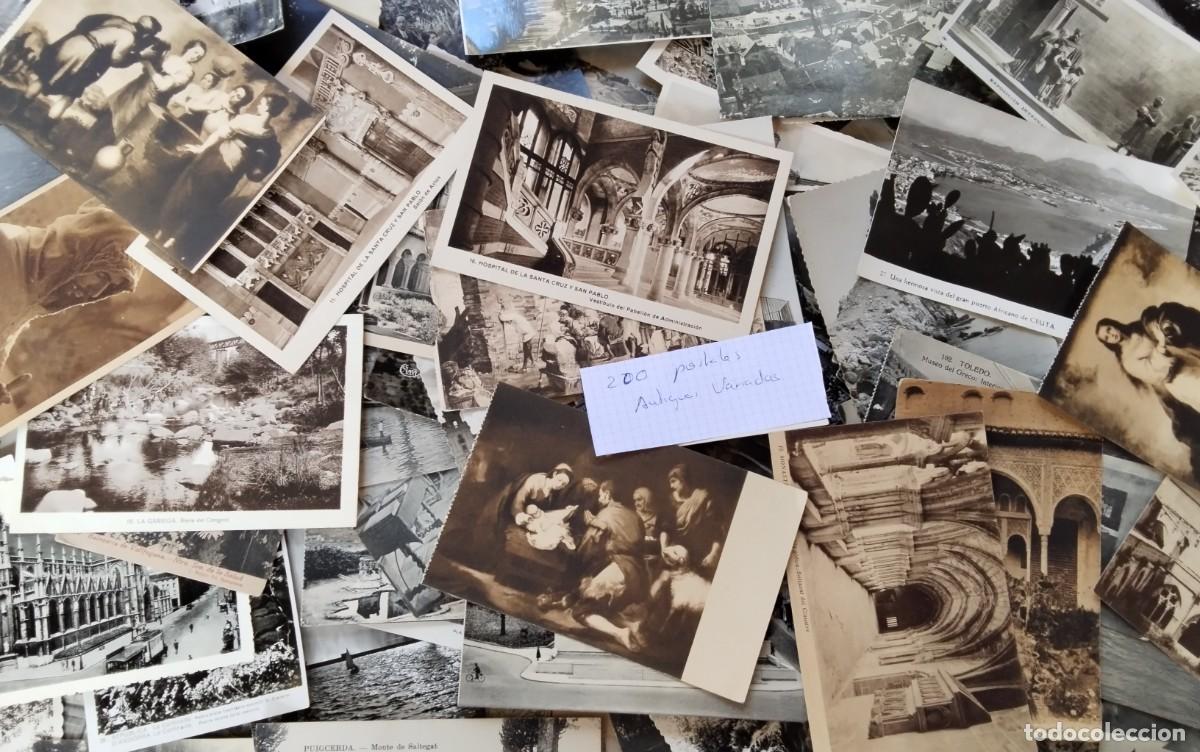 Postales: LOTE DE 200 POSTALES ANTIGUAS , BLANCO Y NEGRO VARIADAS ESPA&Ntilde;A FRANCIA