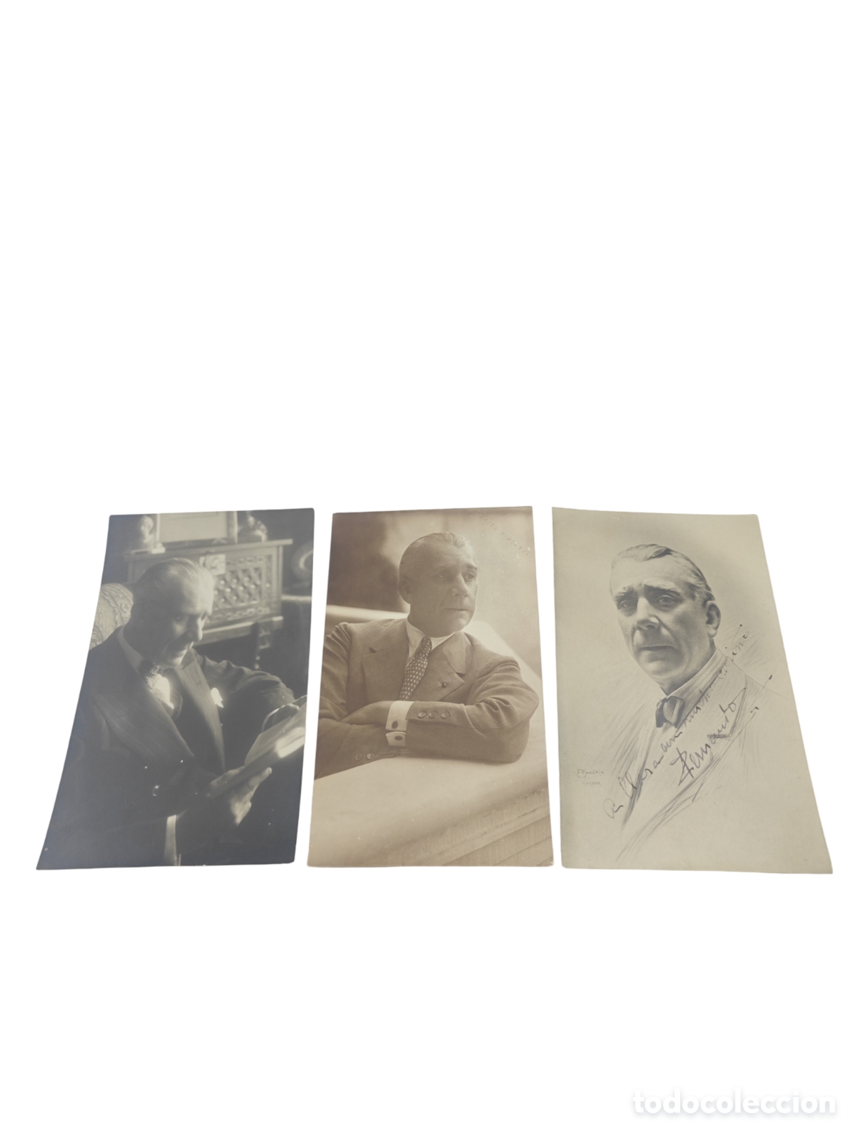 Postales: Teatro. Lote De 3 Postales Fotogr&aacute;ficas De Fernando D&iacute;az De Mendoza (Hijo) - Una Firmada Y Dedicada