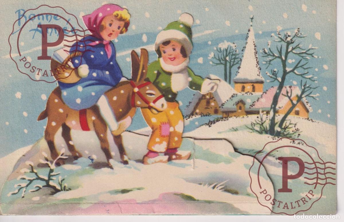 Postales: POSTAL MOVIL. SYST&Egrave;ME. BONNE ANNEE. NI&Ntilde;OS. ENFANT. KIDS.